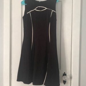 Classic black and white a line dress size 10.